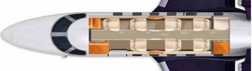 схема самолета Learjet 40 XR