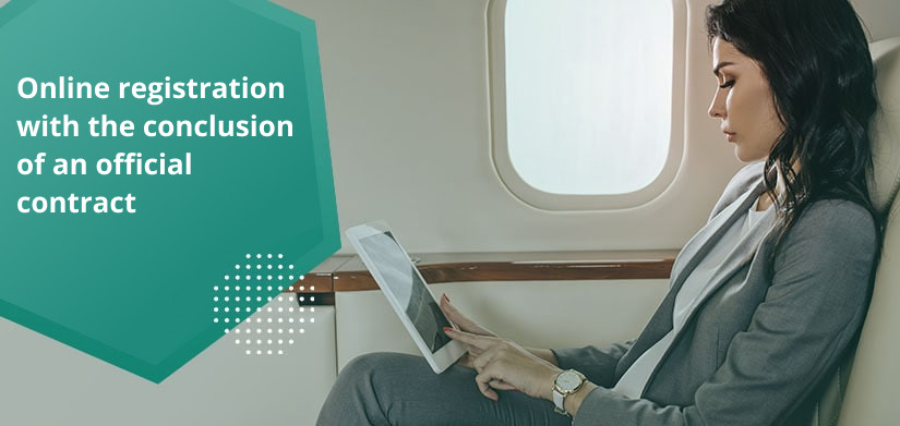 online registration of a private flight